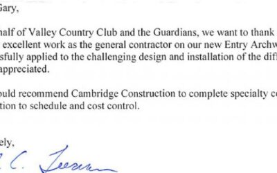 Entry Archway – Valley Country Club